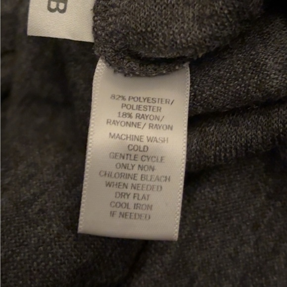 Ann Taylor Loft Women’s Size Small Sweater Dress Striped Zip Back Green Gray GUC - Picture 8 of 8